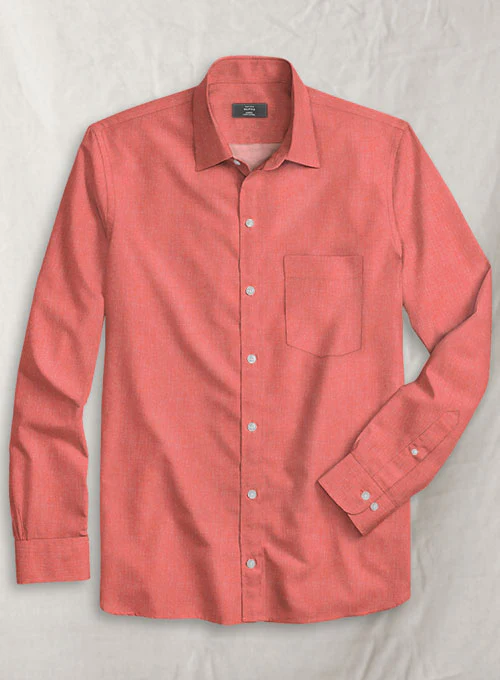 Red Luxury Twill Shirt - Image 3