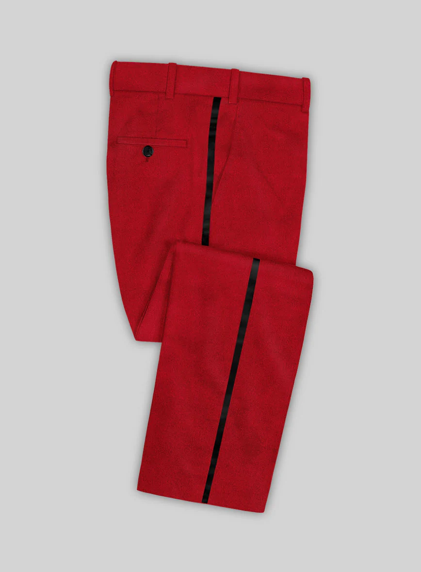 Red Velvet Tuxedo Suit - Image 6