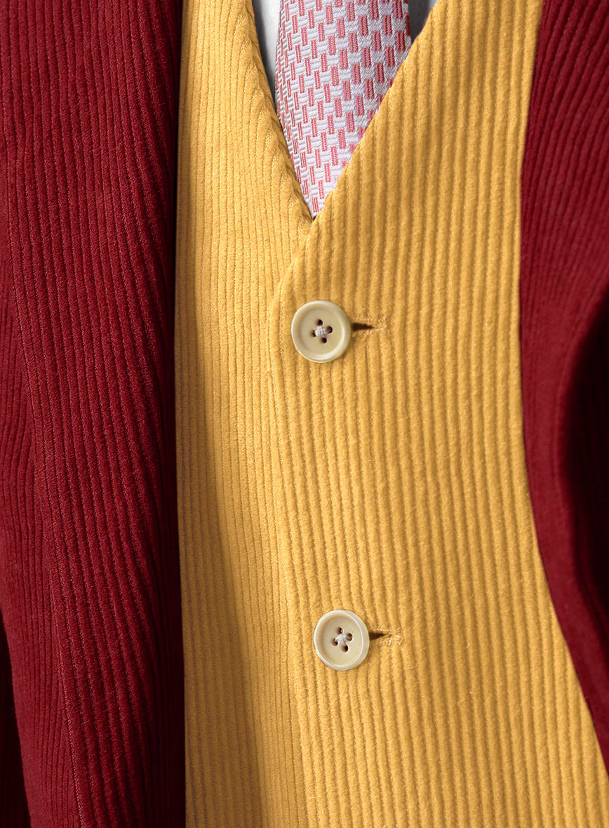Red Yellow Corduroy Suit - Image 2