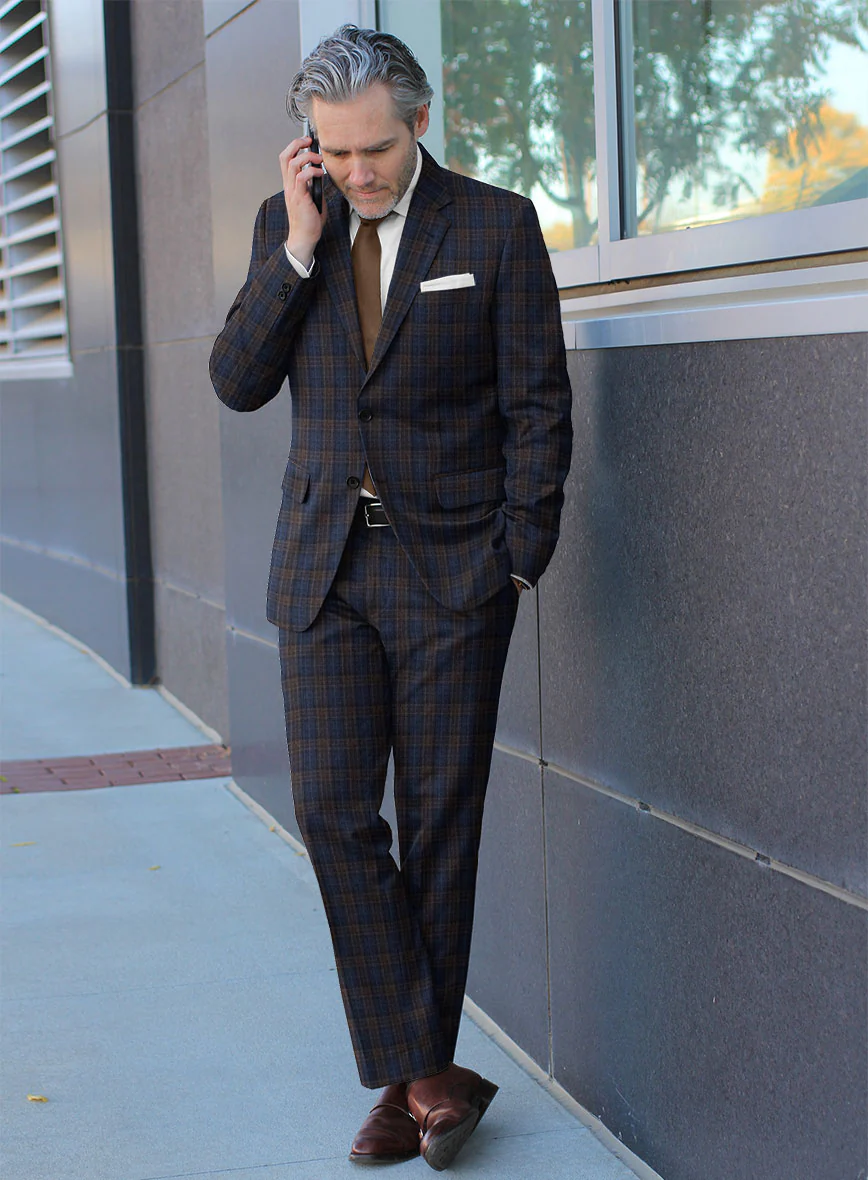 Reda Adlis Blue Checks Wool Suit - Image 2