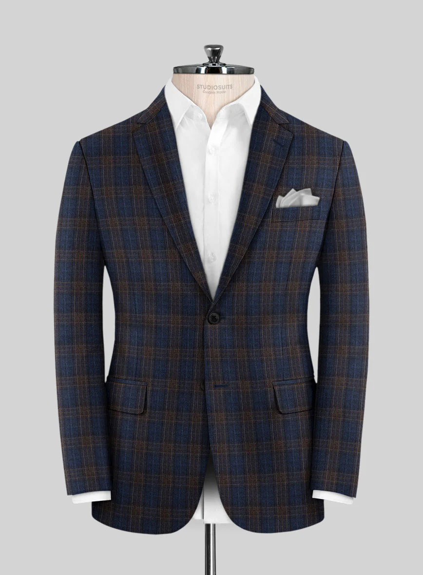 Reda Adlis Blue Checks Wool Suit - Image 3