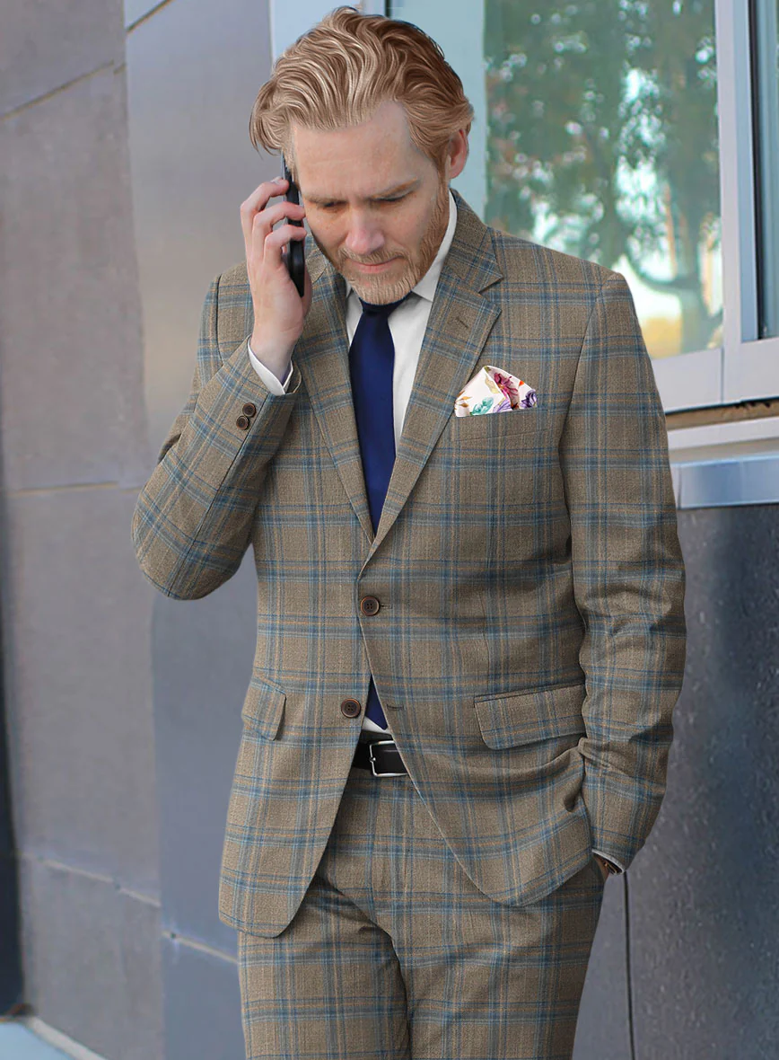 Reda Agodi Brown Checks Wool Jacket - Image 2