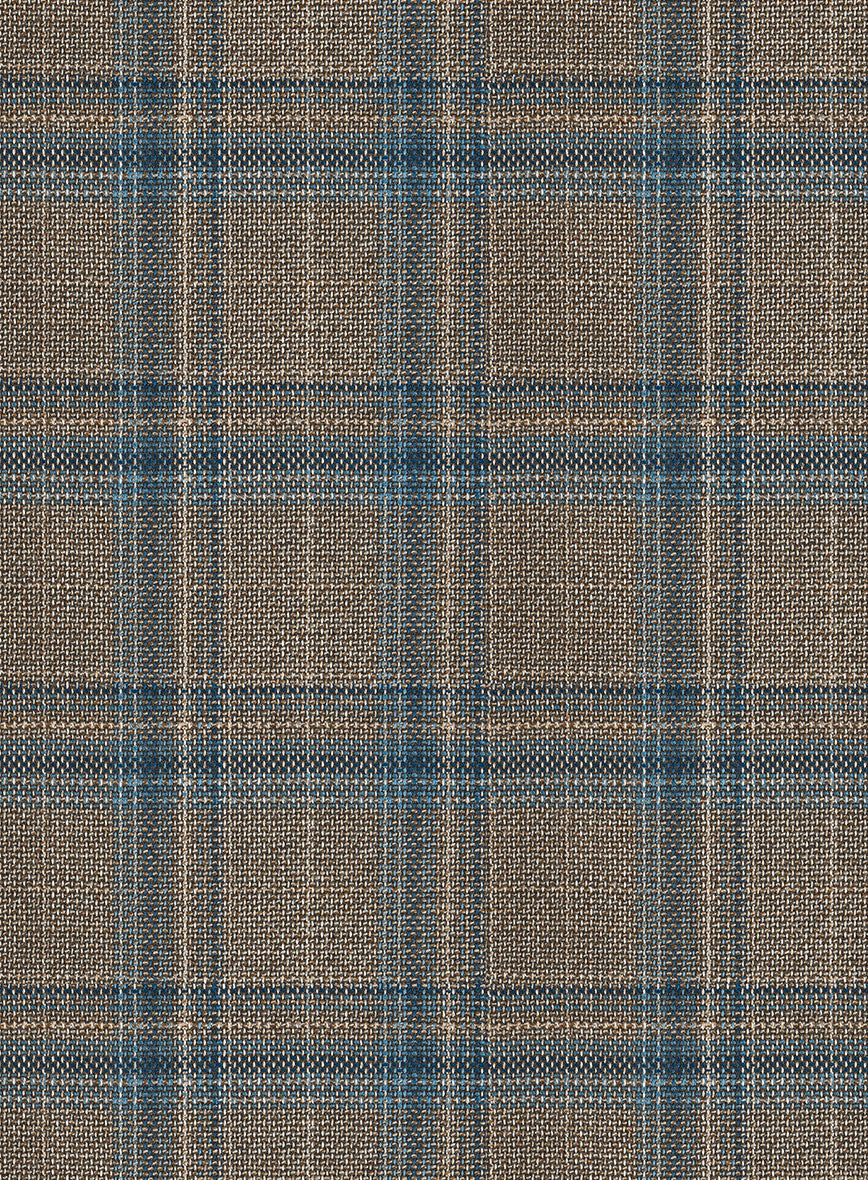 Reda Agodi Brown Checks Wool Jacket - Image 3