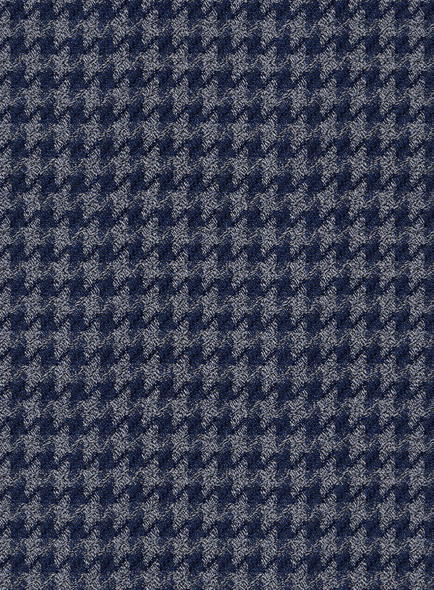 Reda Antina Blue Houndstooth Wool Jacket - Image 3