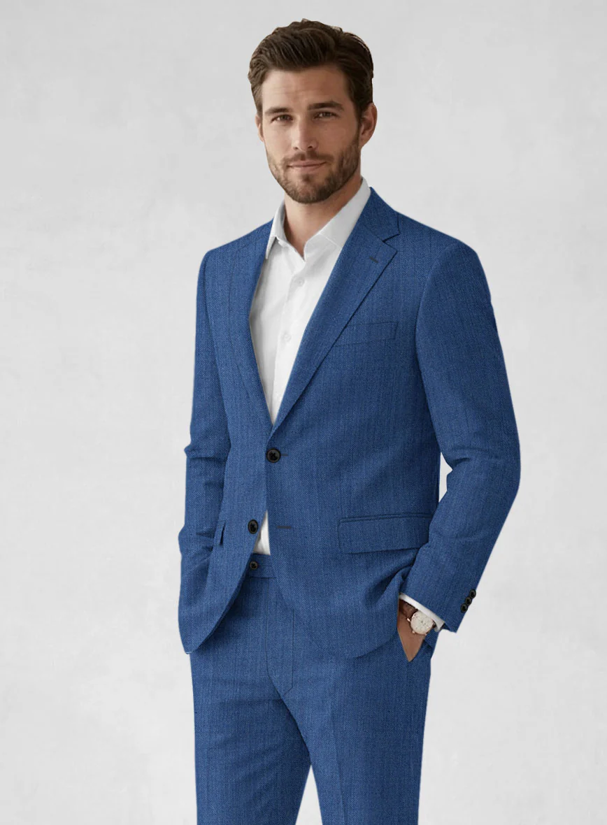 Reda Artic Blue Wool Suit - Image 4