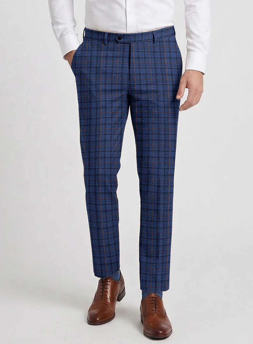 Reda Azul Blue Checks Wool Suit - Image 6