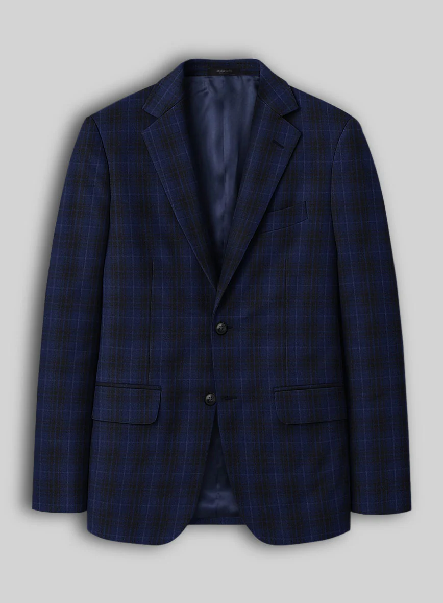 Reda Ballio Blue Checks Wool Suit - Image 3