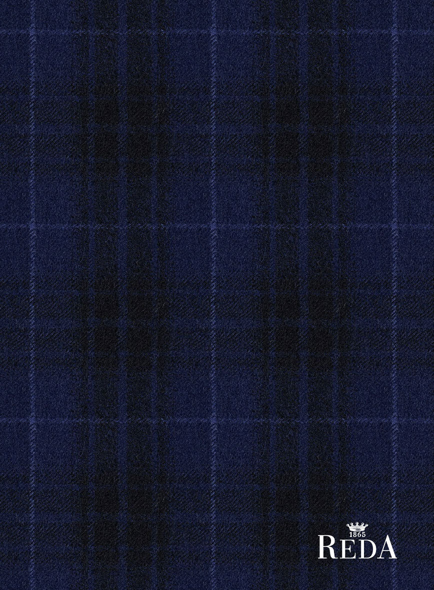 Reda Ballio Blue Checks Wool Pants - Image 4