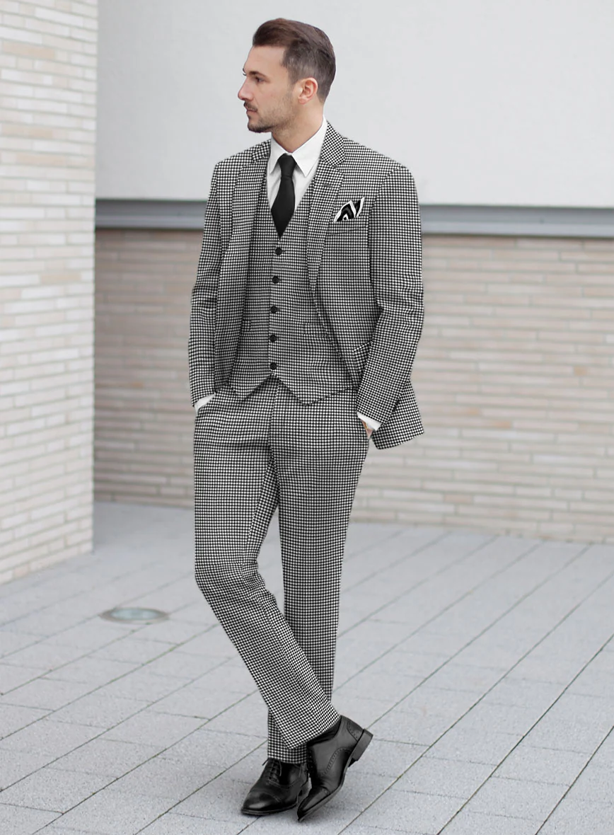 Reda Beltra Black Checks Wool Suit - Image 2