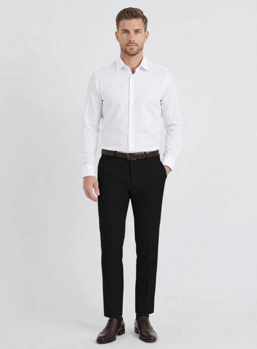 Reda Black Pure Wool Pants - Image 3