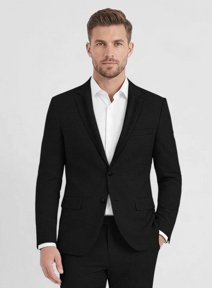 Reda Black Pure Wool Suit - Image 3