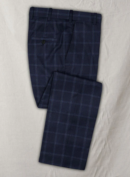 Reda Blue Checks Wool Suit - Image 6