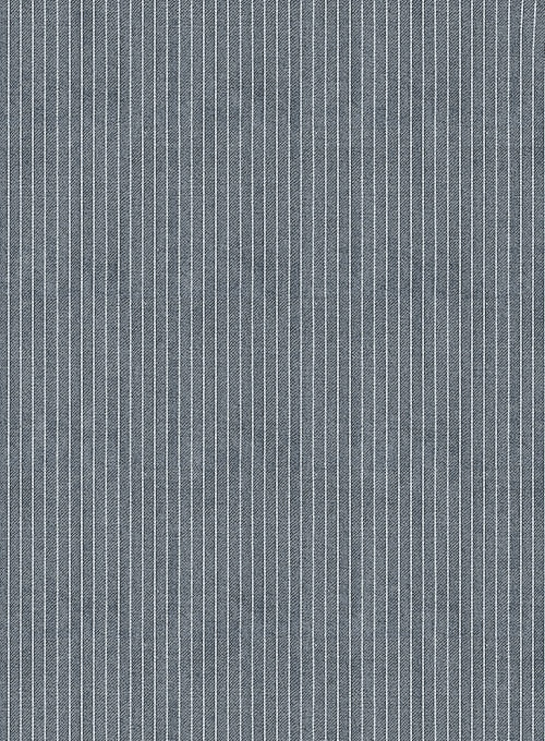 Reda Bond Blue Stripe Wool Pants - Image 2