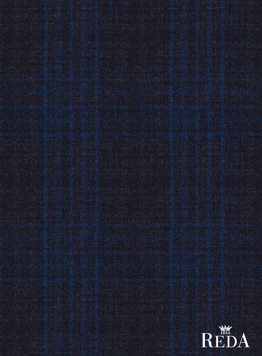 Reda Carli Blue Checks Wool Pants - Image 4