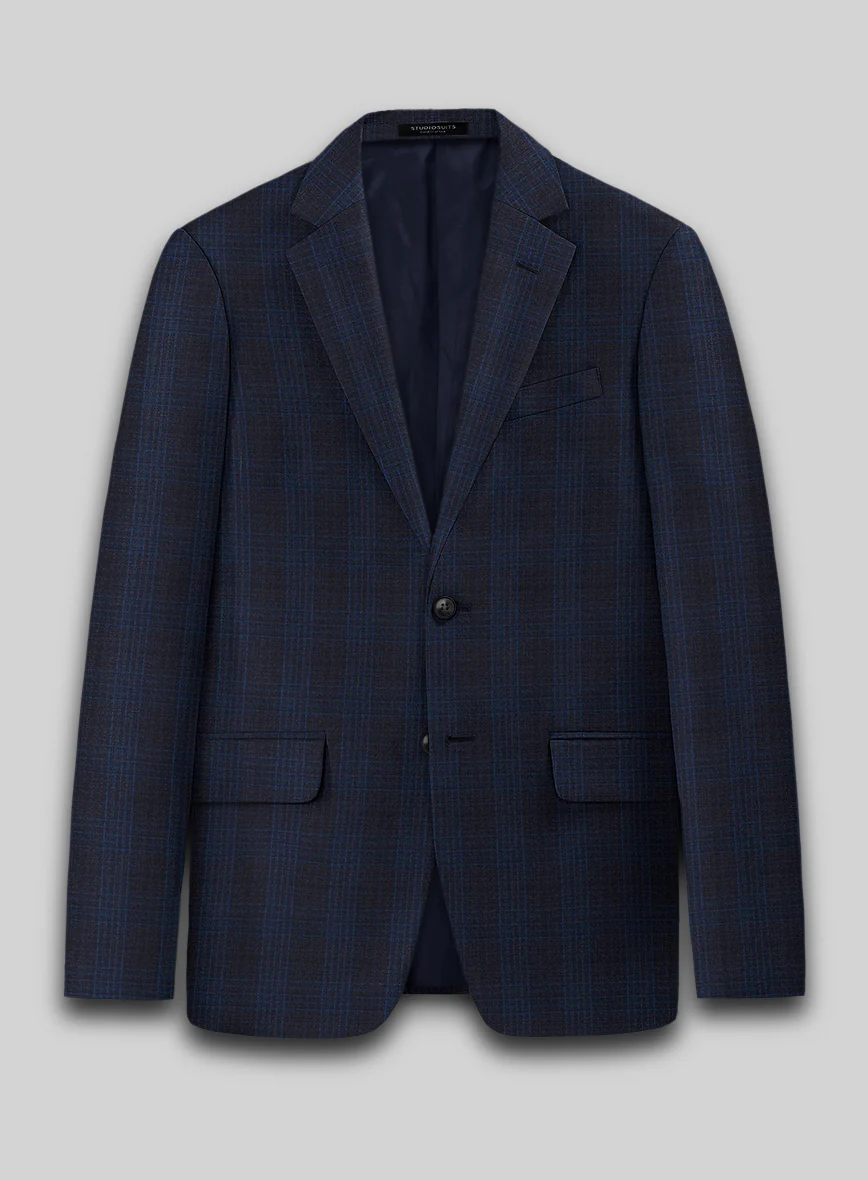 Reda Carli Blue Checks Wool Suit - Image 3
