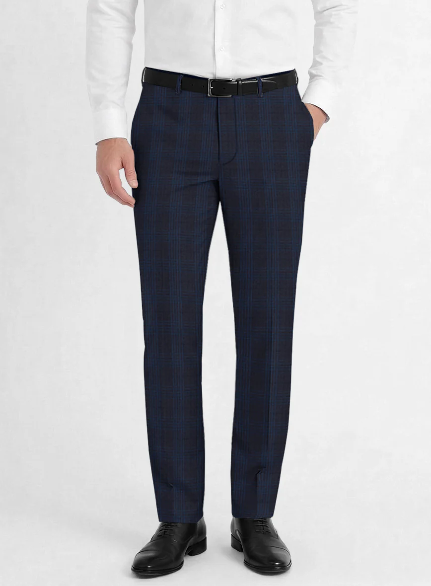 Reda Carli Blue Checks Wool Suit - Image 6