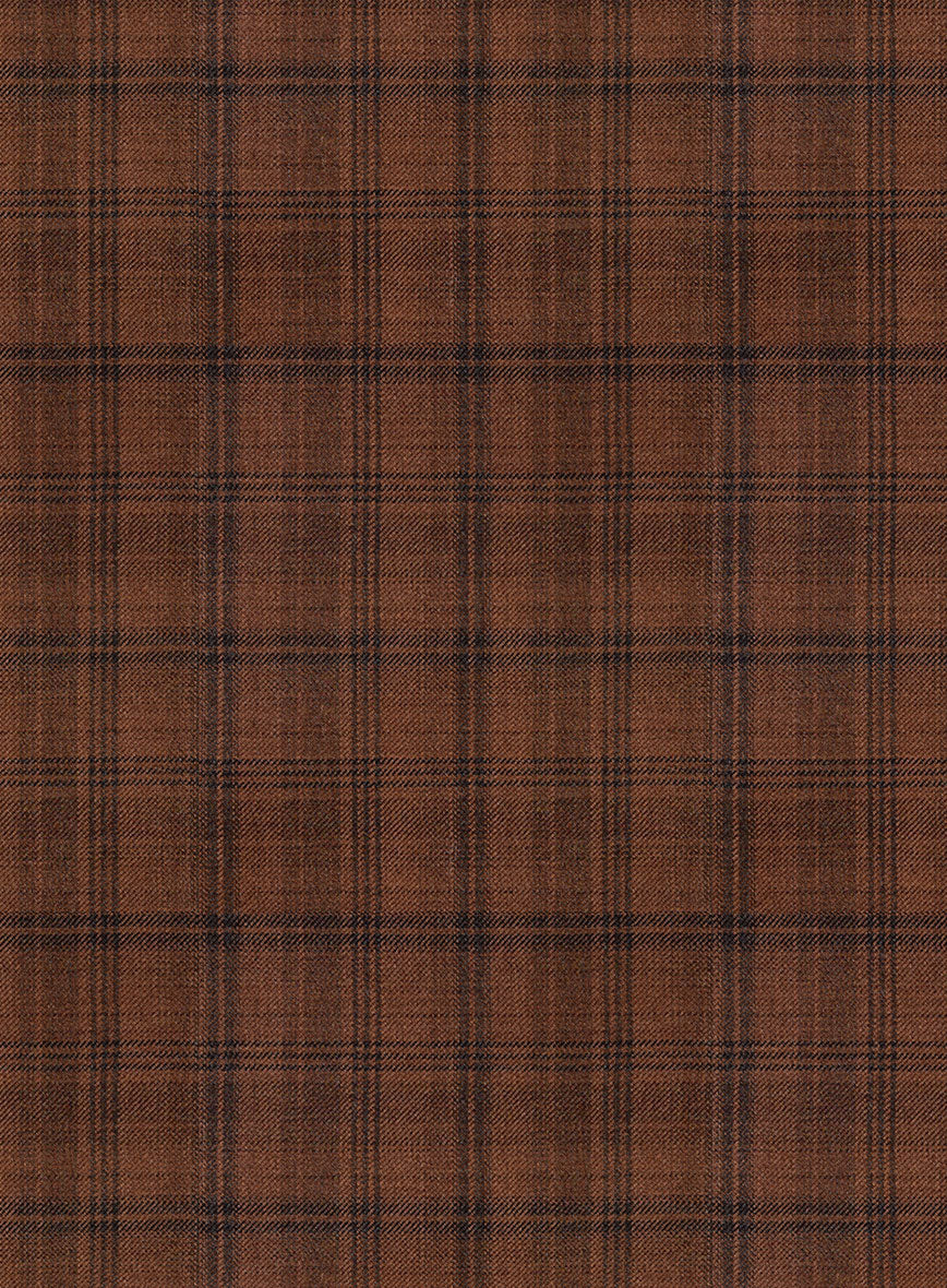 Reda Carrot Brown Checks Wool Jacket - Image 2