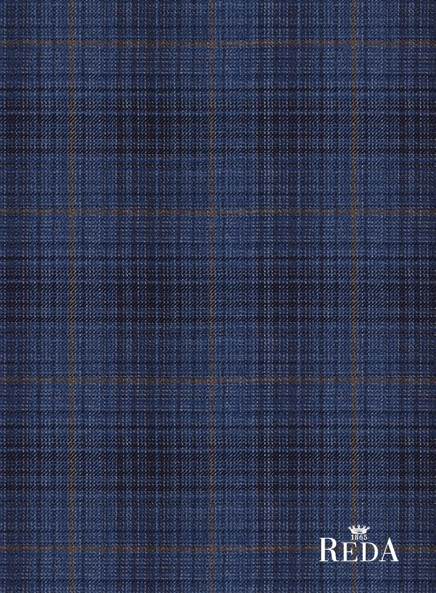 Reda Casal Blue Checks Wool Suit - Image 8