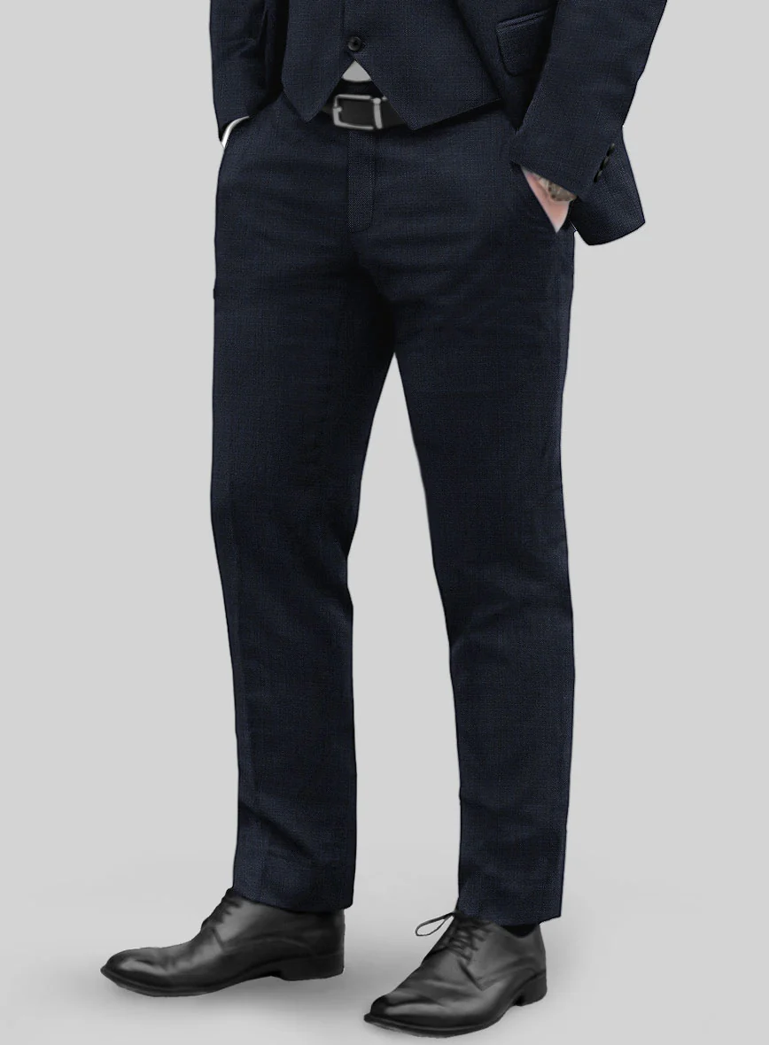 Reda Cashmere Blue Checks Wool Pants - Image 2