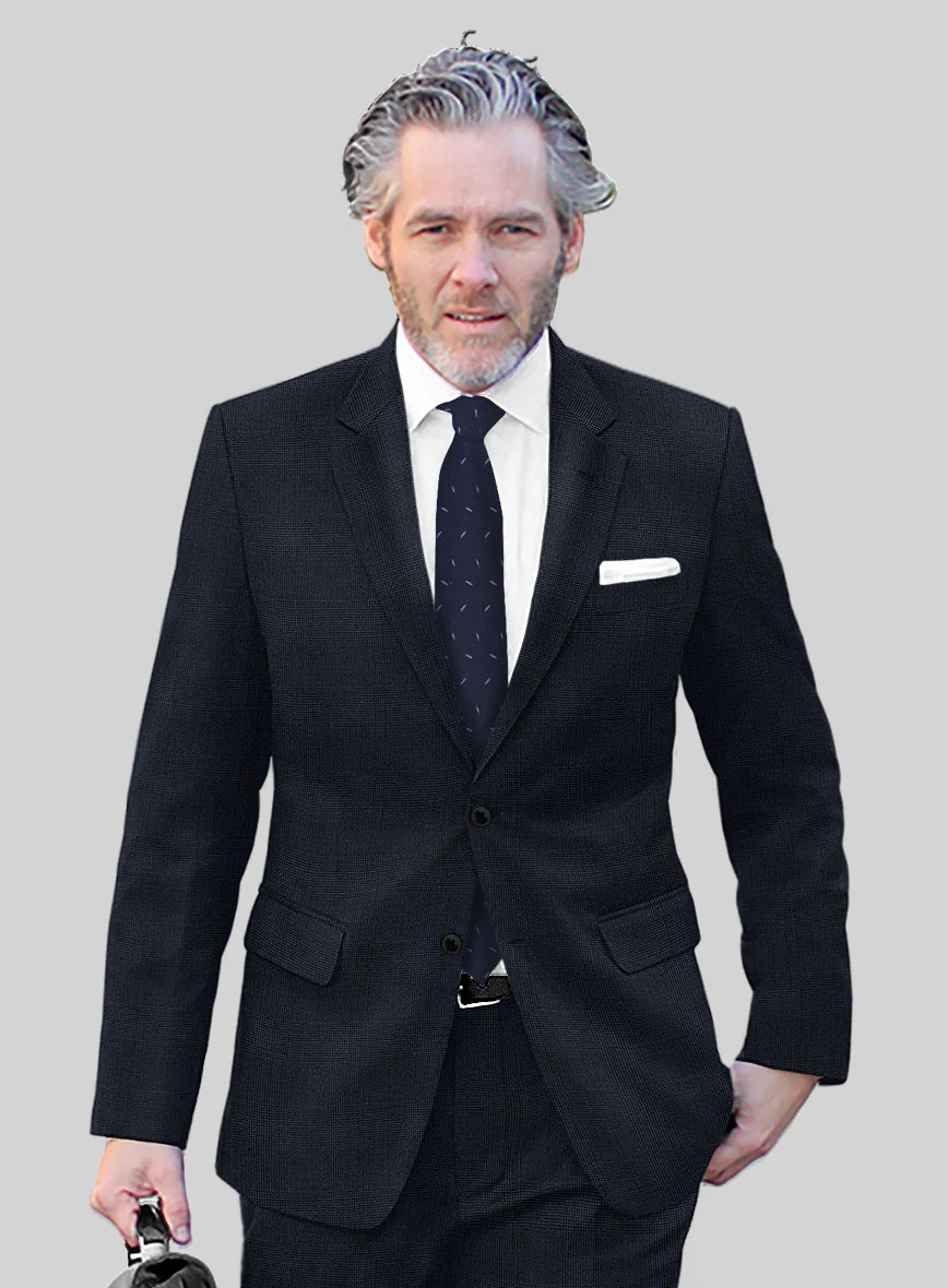 Reda Cashmere Blue Prince Of Wales Wool Jacket - Image 3