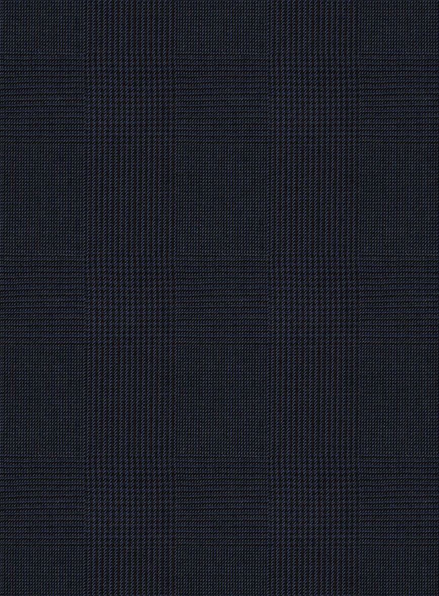 Reda Cashmere Blue Prince Of Wales Wool Pants - Image 3