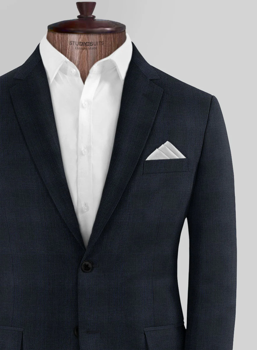 Reda Cashmere Blue Prince Of Wales Wool Suit - Image 4