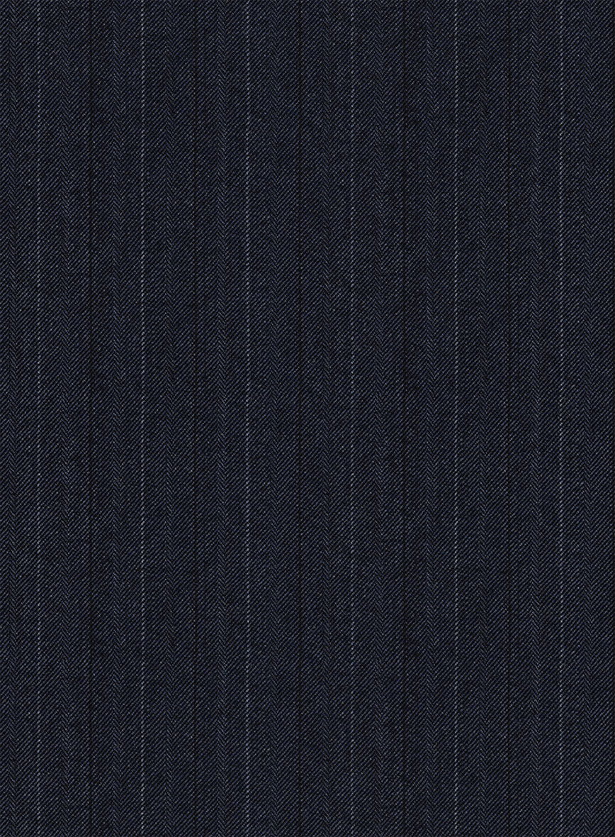 Reda Cashmere Blue Stripe Wool Jacket - Image 2