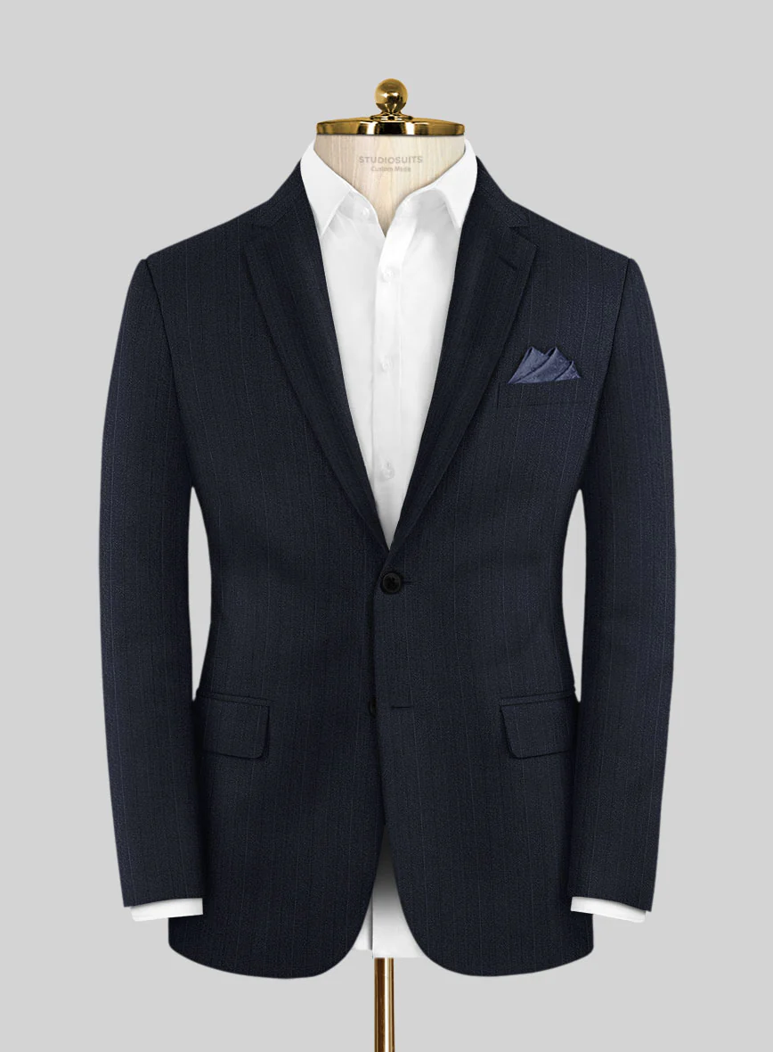 Reda Cashmere Blue Stripe Wool Suit - Image 3