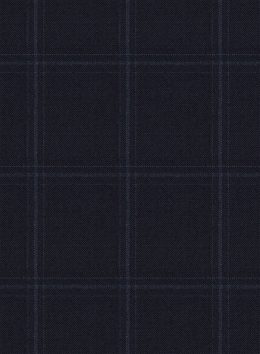 Reda Cashmere Blue Windowpane Wool Jacket - Image 3