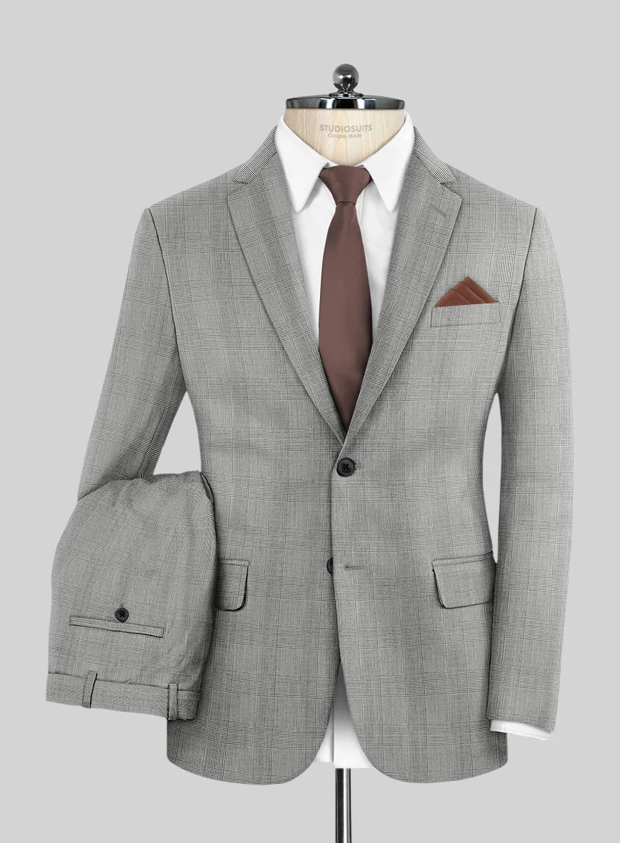 Reda Cashmere BW Prince Of Wales Wool Suit - Image 2