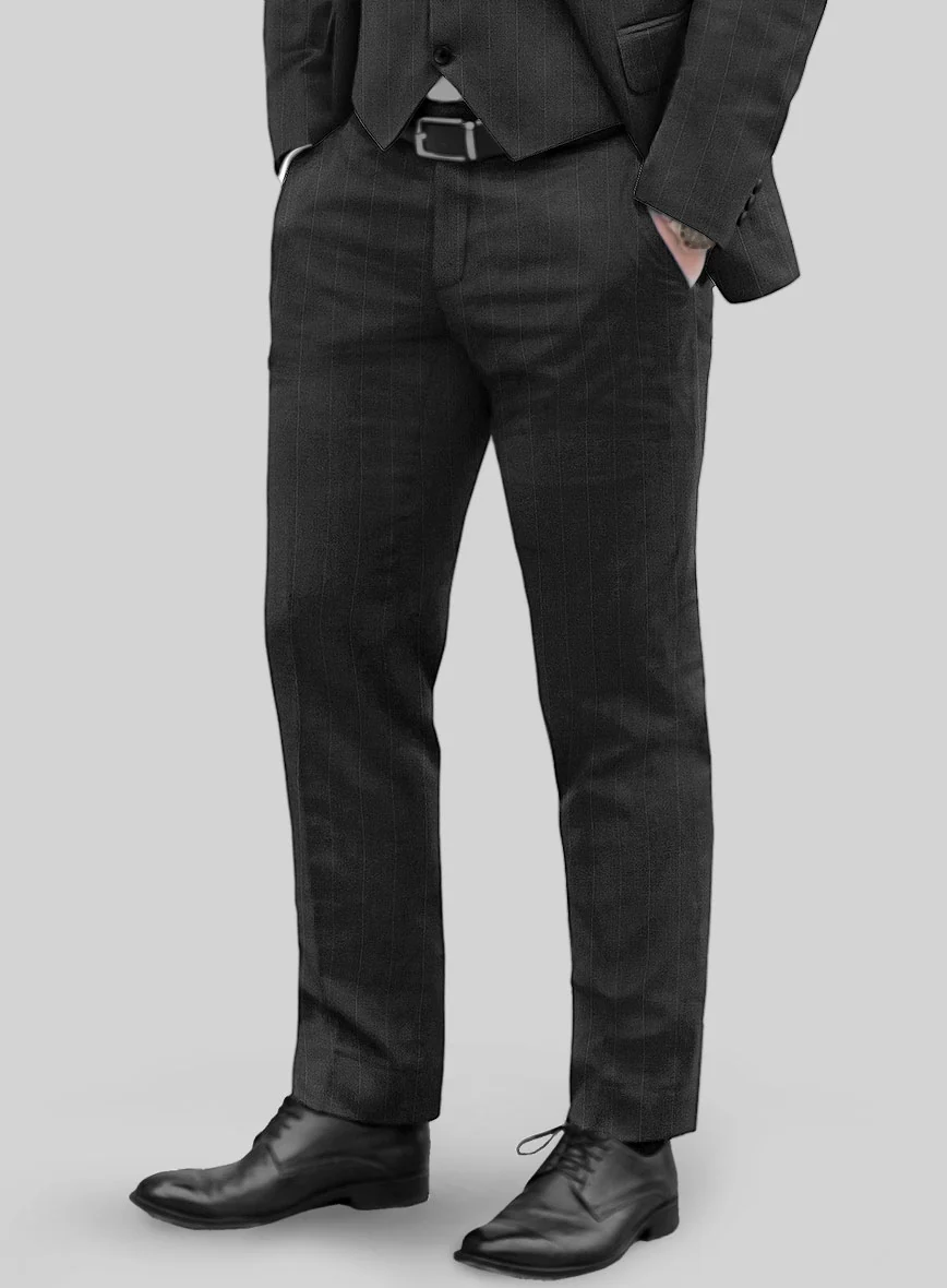 Reda Cashmere Dark Gray Chalkstripe Wool Suit - Image 5