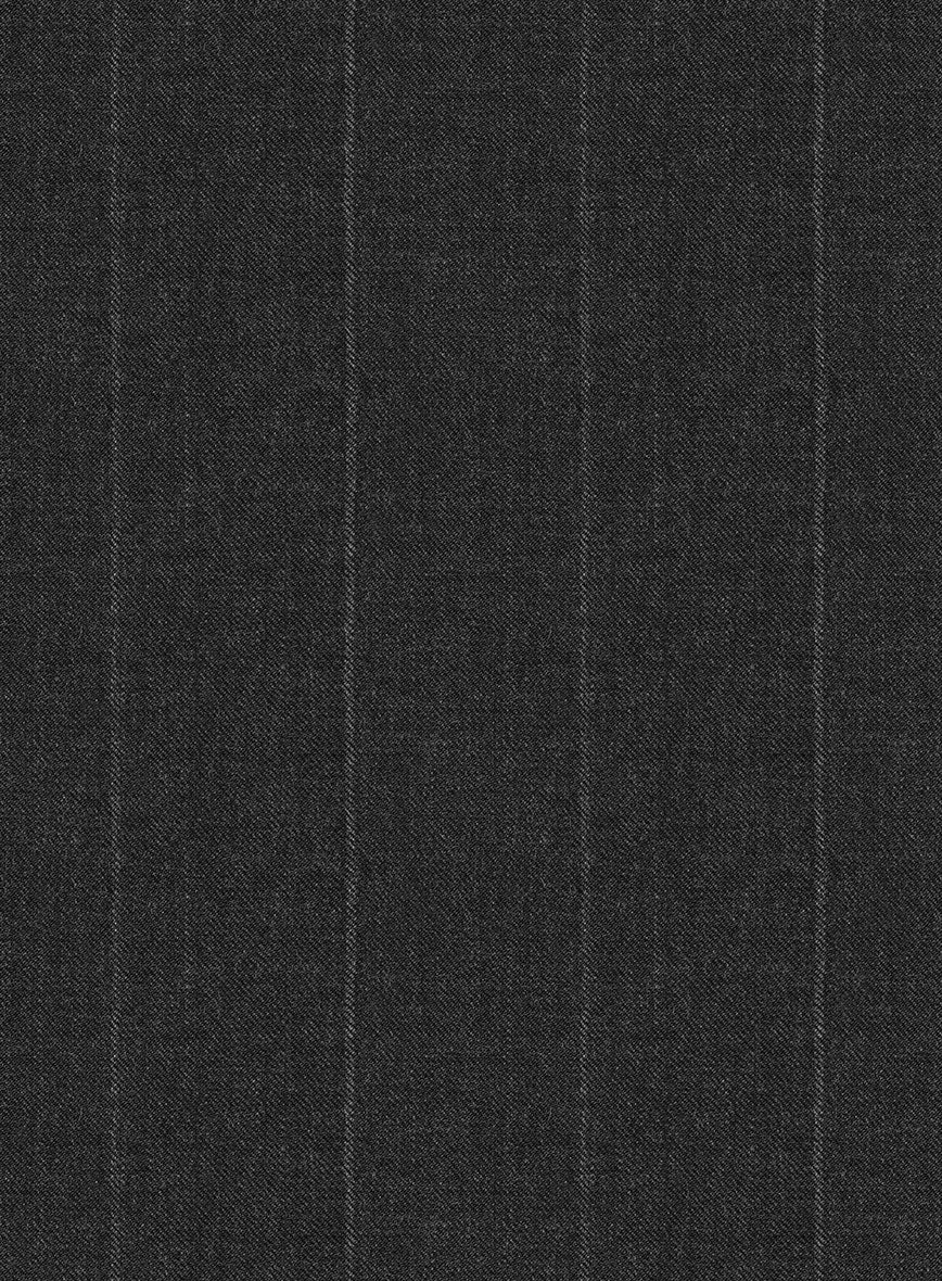 Reda Cashmere Dark Gray Chalkstripe Wool Suit - Image 7