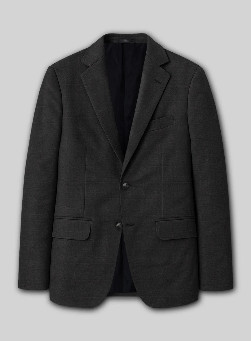 Reda Cashmere Dark Gray Windowpane Wool Suit - Image 3