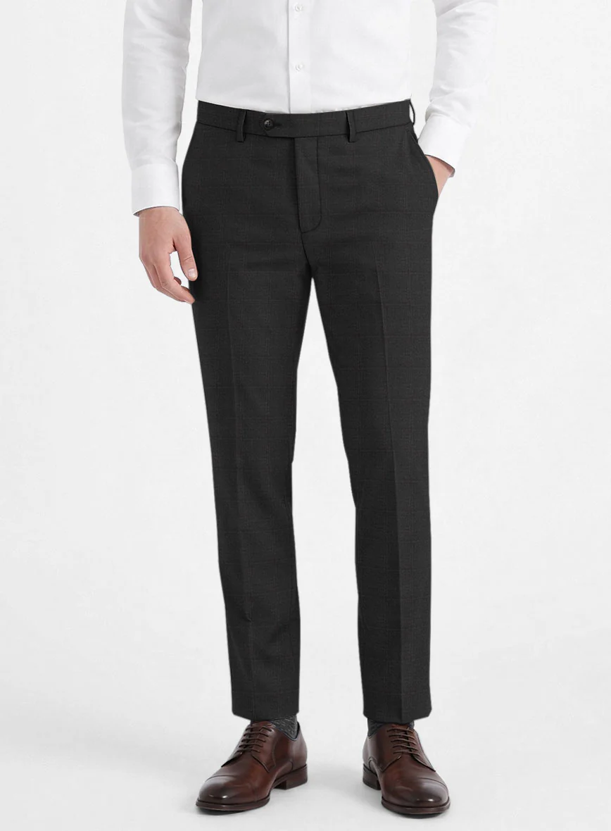 Reda Cashmere Dark Gray Windowpane Wool Suit - Image 6