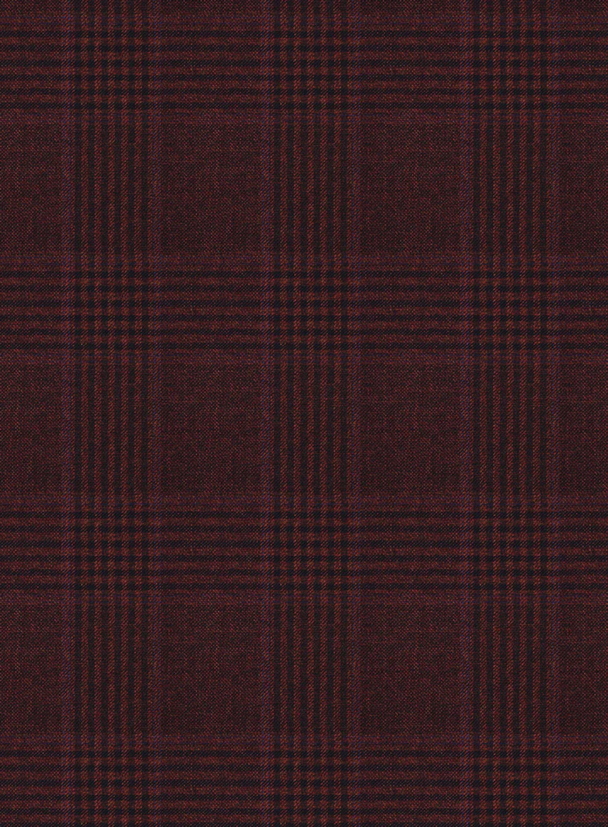 Reda Casvo Maroon Checks Wool Suit - Image 6