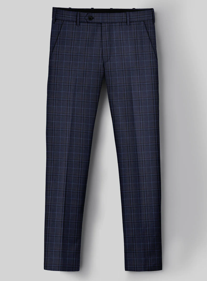 Reda Cavez Blue Checks Wool Suit - Image 4