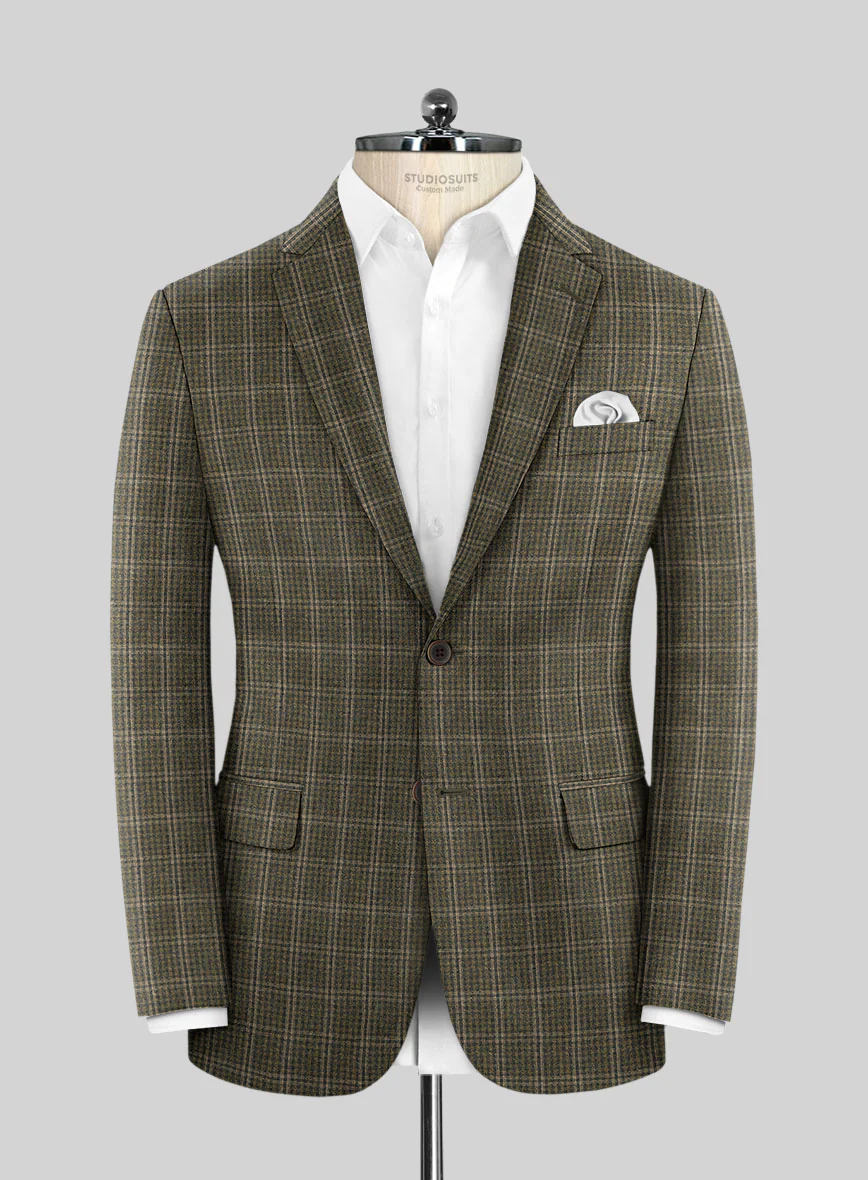 Reda Cebri Green Checks Wool Suit - Image 3