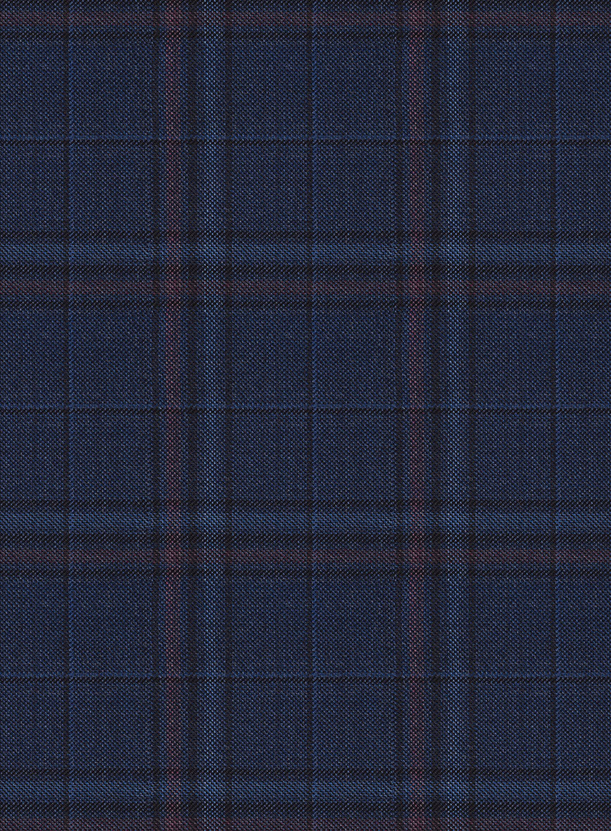 Reda Cinder Blue Checks Wool Jacket - Image 2