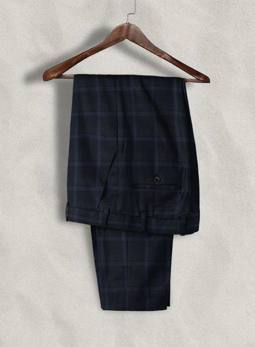 Reda Dark Blue Checks Wool Suit - Image 5
