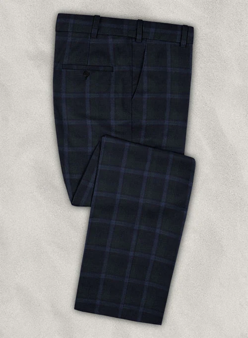 Reda Dark Blue Checks Wool Suit - Image 6