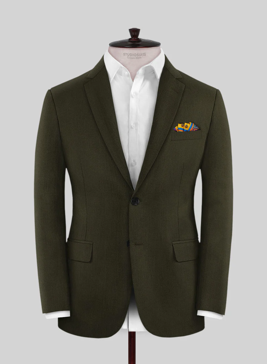 Reda Dark Green Wool Suit - Image 3