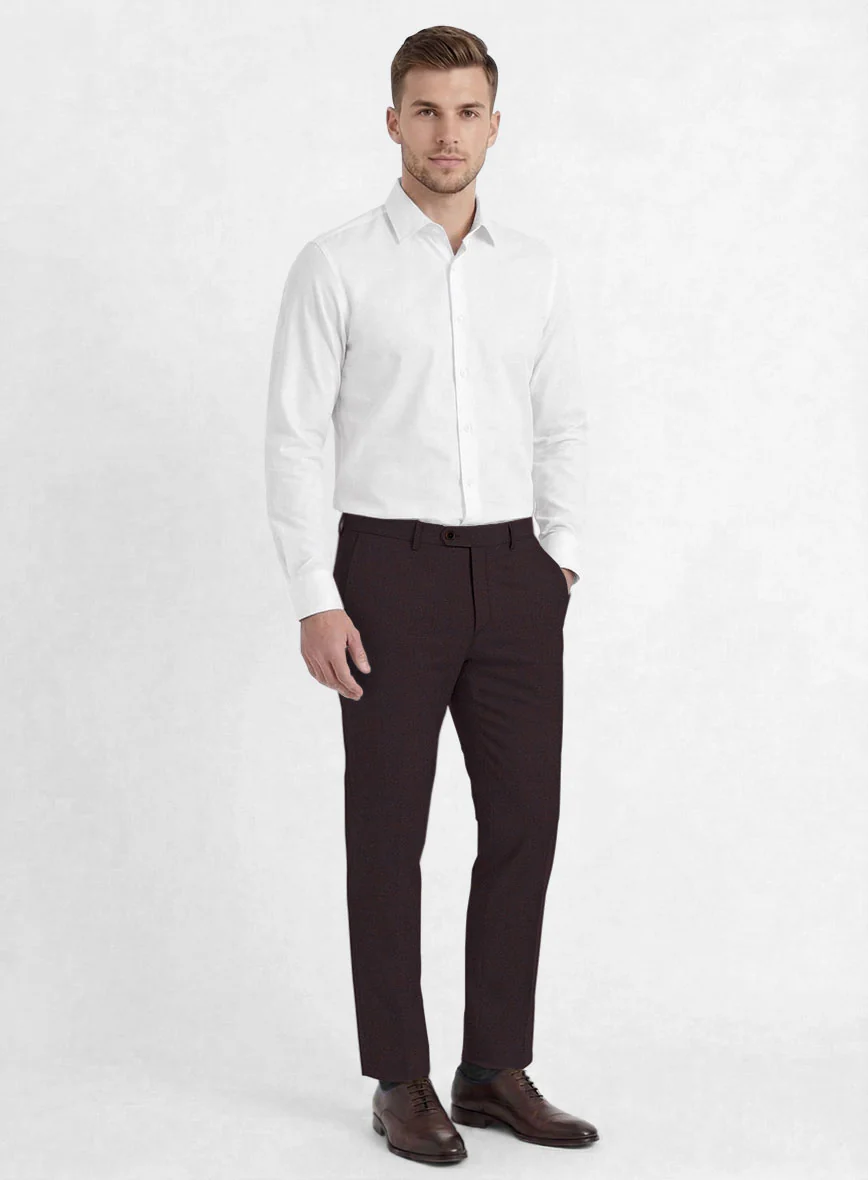 Reda Dark Wine Wool Pants - Image 2