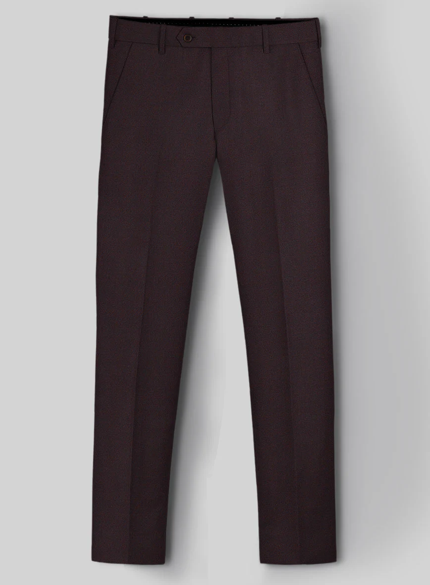Reda Dark Wine Wool Pants - Image 3