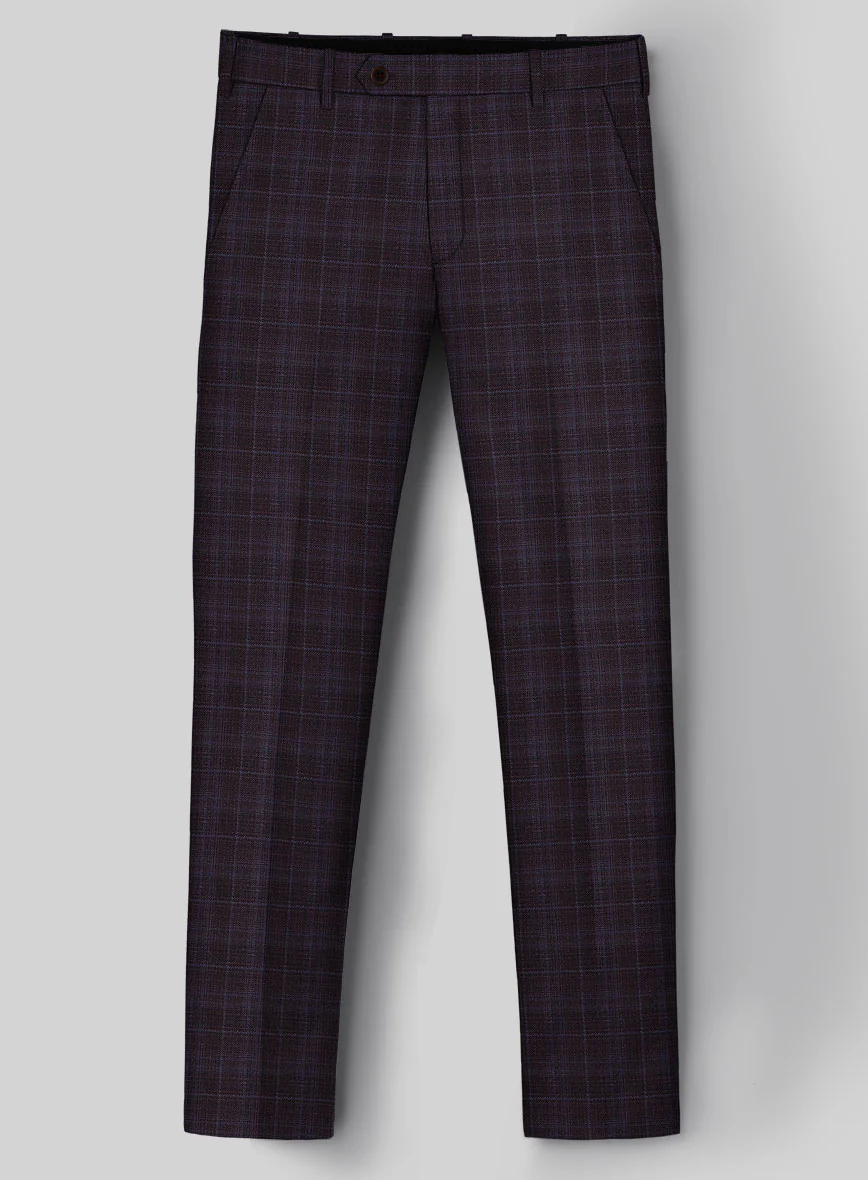 Reda Delgue Purple Checks Wool Suit - Image 4