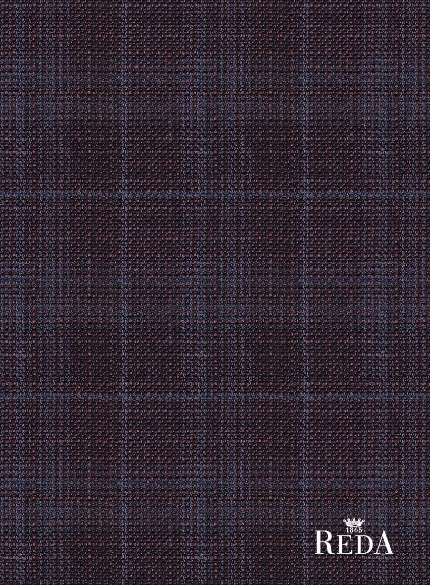 Reda Delgue Purple Checks Wool Suit - Image 7
