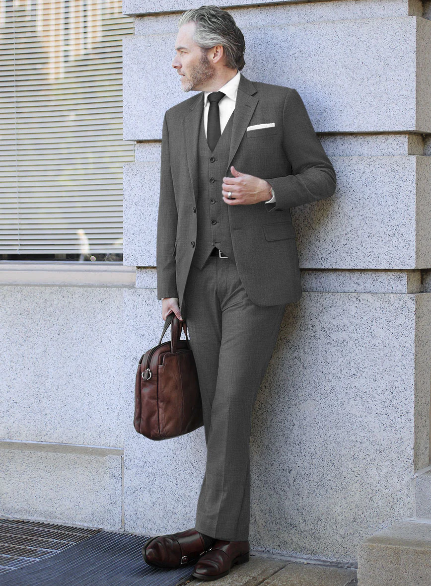 Reda Denim Gray Wool Suit - Image 2