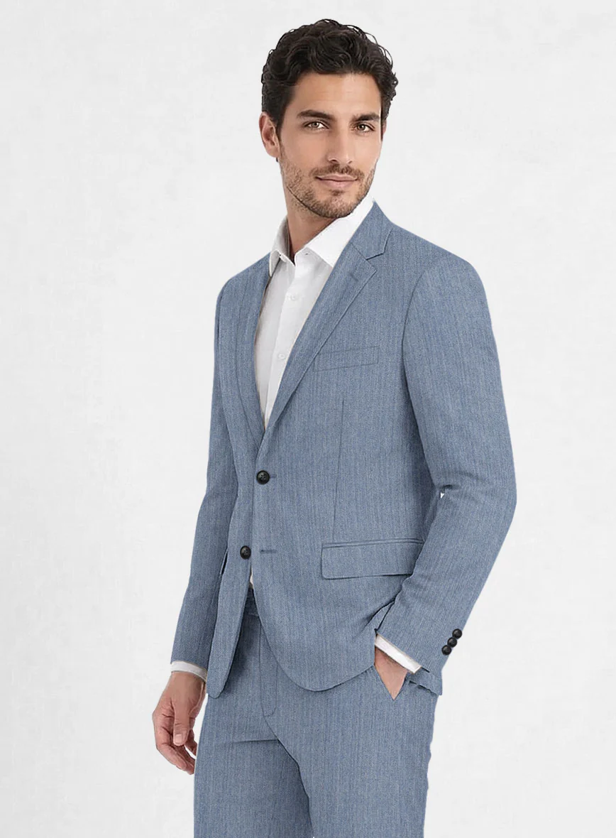 Reda Denim Light Blue Wool Jacket - Image 2