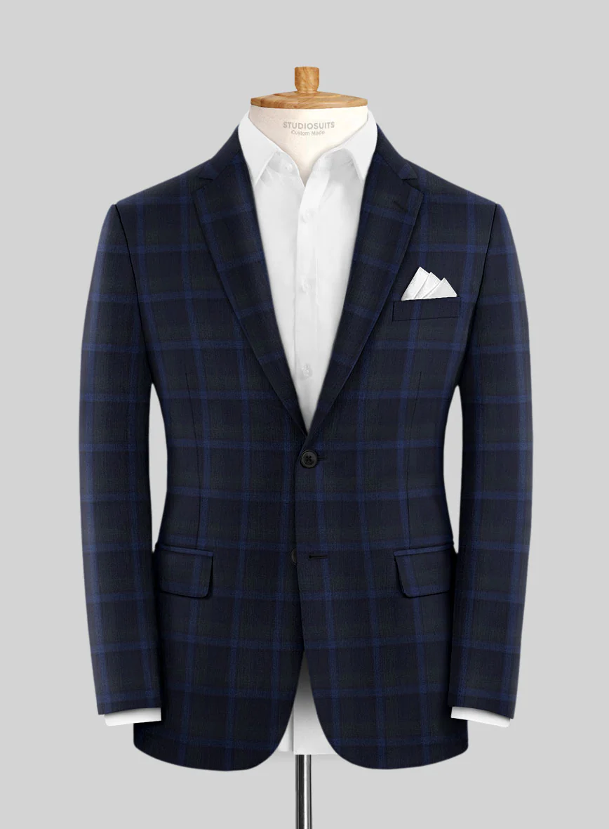 Reda Diesel Blue Checks Wool Suit - Image 3