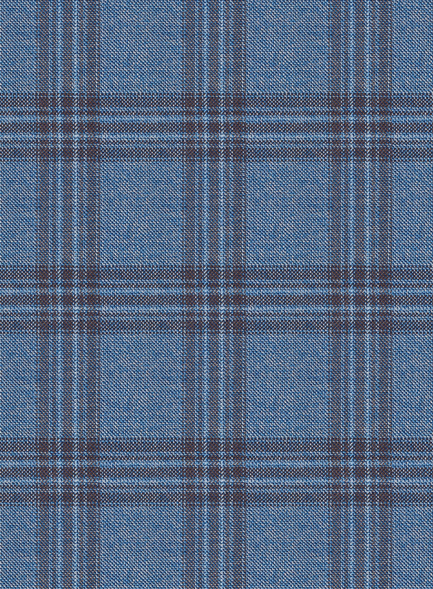 Reda Dusk Blue Checks Wool Jacket - Image 2