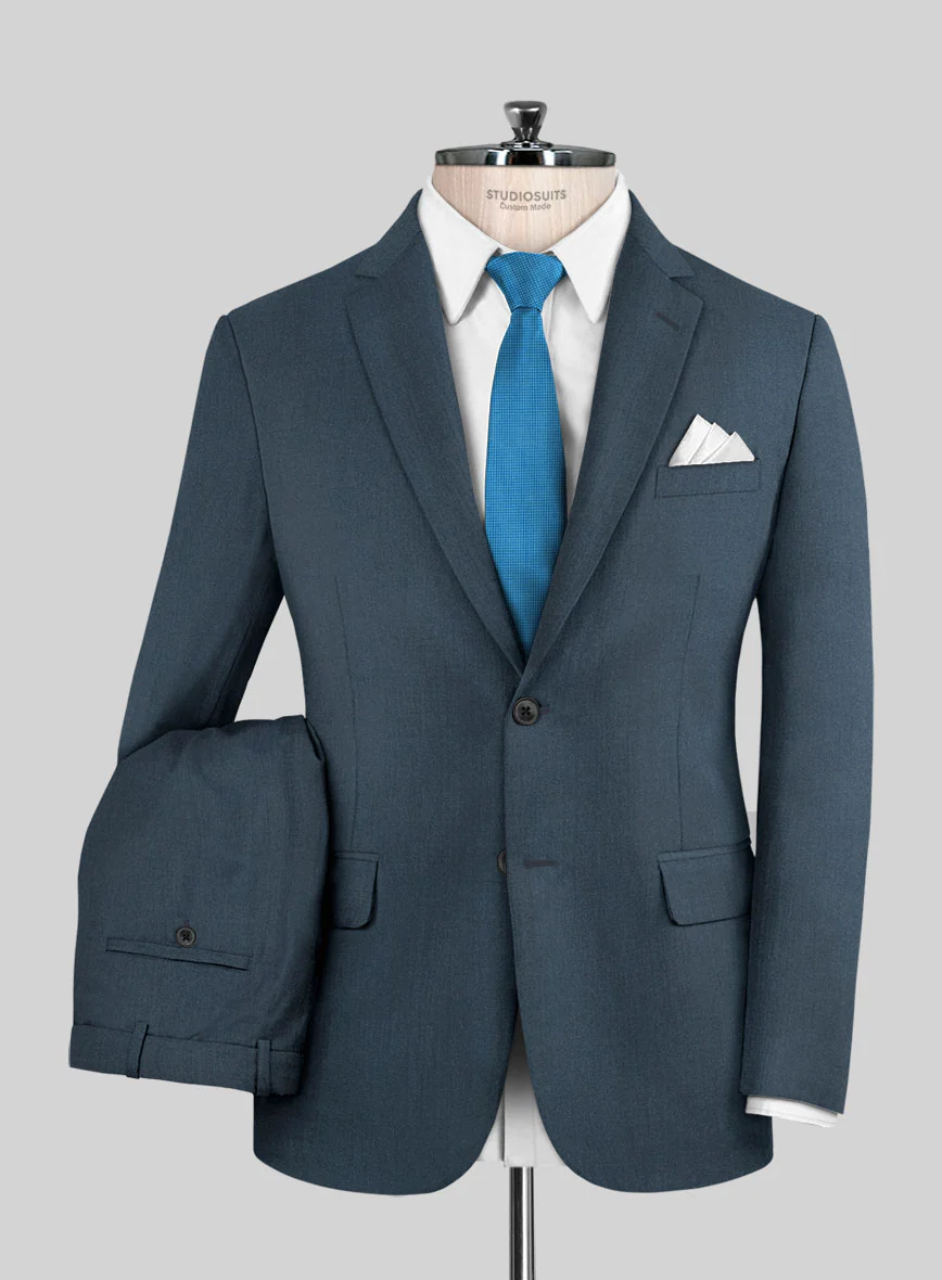 Reda Ebony Blue Wool Suit - Image 2